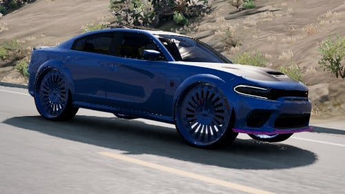 hellcat with donk wheels